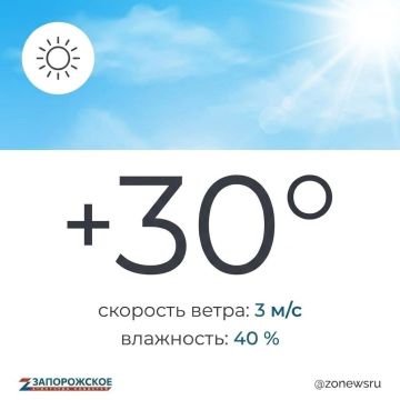 Жаркая, сухая погода ожидается в Запорожской области в субботу, 1 августа