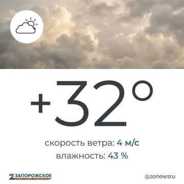Переменная облачность, местами кратковременный дождь и гроза ожидаются в Запорожской области во вторник, 4 августа