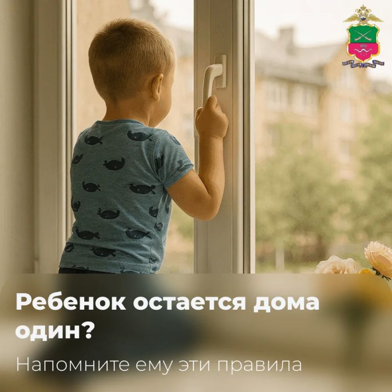 Безопасность детей. Ребенок остается один дома? Напомните ему эти пять простых правил