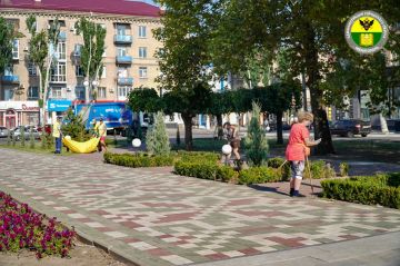 В Мелитополе продолжаются работы по благоустройству общественных территорий