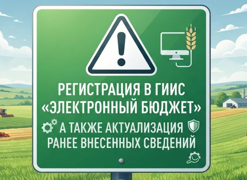 Информируем аграриев о порядке регистрации в ГИИС «Электронный бюджет», а также актуализации ранее внесенных сведений