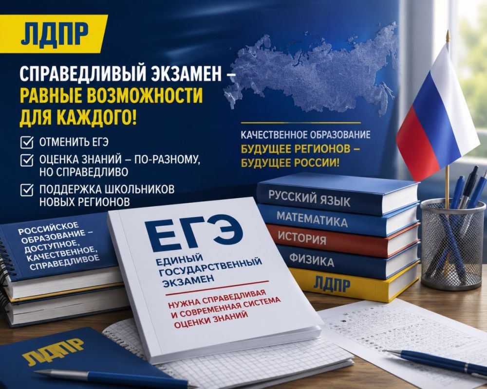 ЛДПР выступила против усложнения ЕГЭ