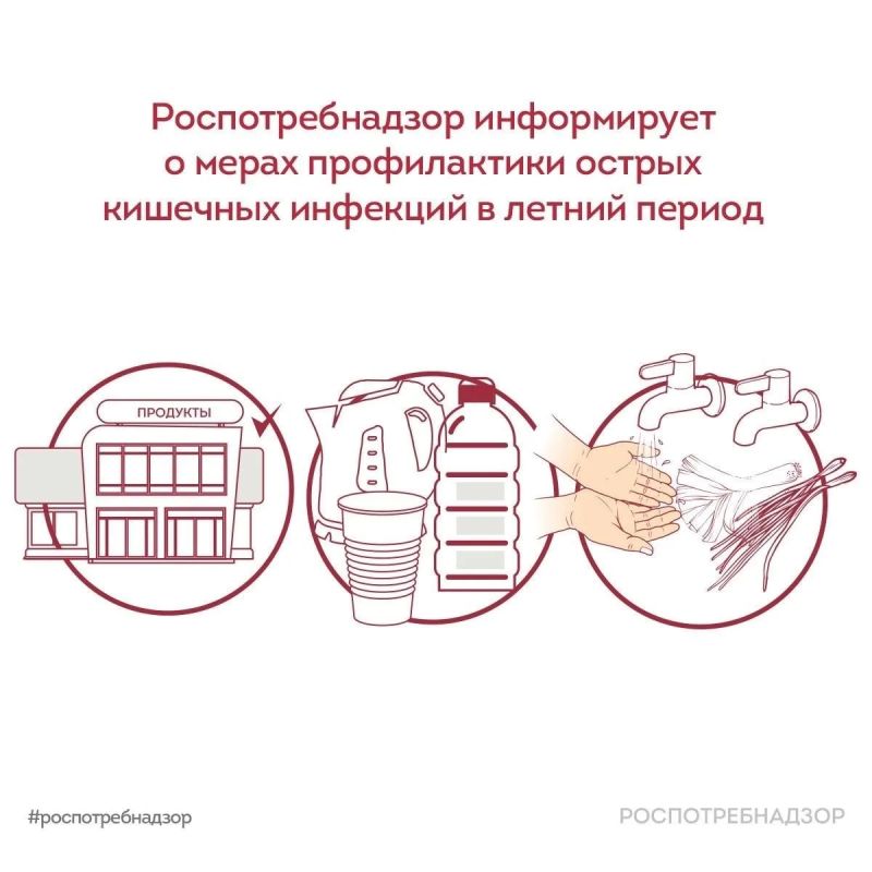 Роспотребнадзор информирует о мерах профилактики острых кишечных инфекций в летний период