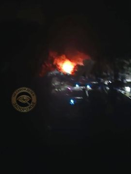 Сегодня ночью был нанесен удар БПЛА по автостоянке в оккупированном Запорожье