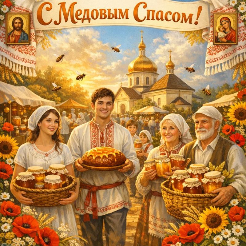 Сердечно поздравляем всех тружеников села, пчеловодов и просто любителей меда с Медовым Спасом!