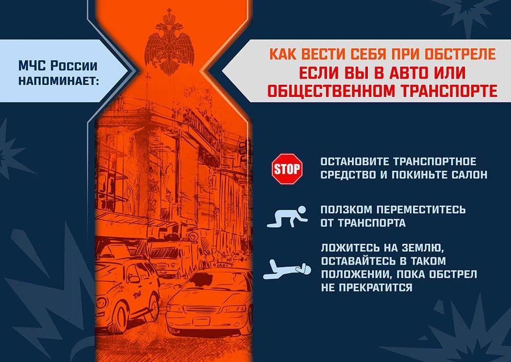Алгоритм действий при обстреле Алгоритм действий при обстреле