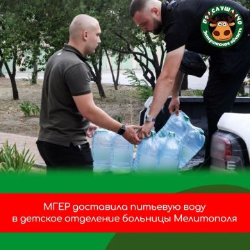 Молодая Гвардия доставила воду в детскую больницу Мелитополя