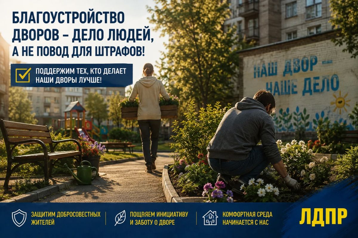 ЛДПР предложила регионам не штрафовать граждан за благоустройство дворов