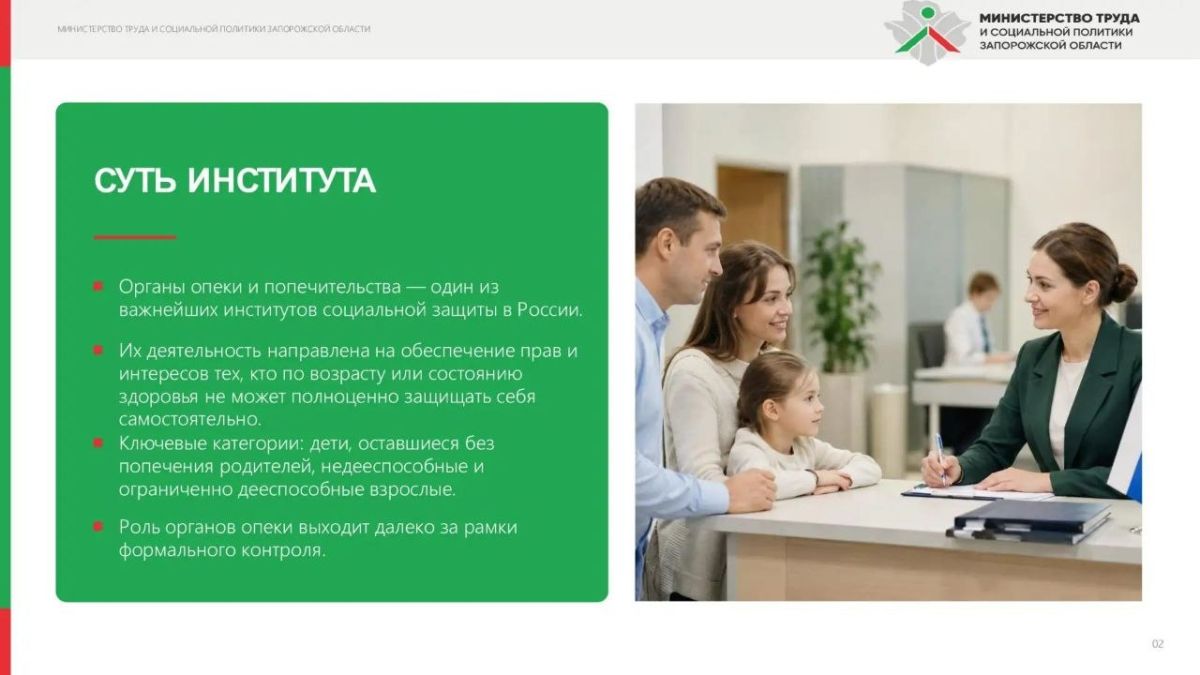 Роль органов опеки и попечительства Роль органов опеки и попечительства