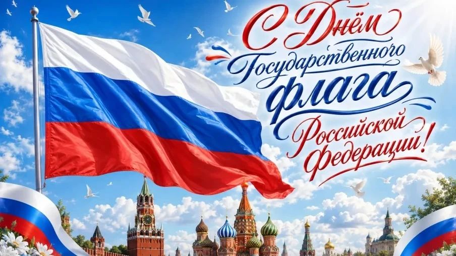 Дорогие соотечественники! Поздравляю вас с Днём Государственного флага России!