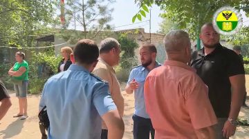 Сергей Золотарёв: Совместно с представителями администрации и оперативных служб выехал на место террористического удара, нанесенного преступным киевским режимом по многоквартирному дому на улице Екатерины Великой