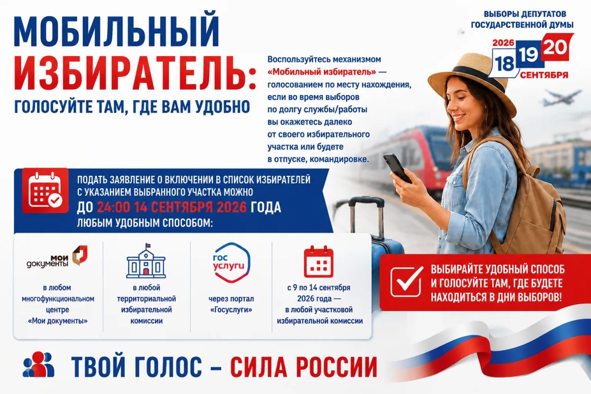 «Мобильный избиратель»: голосуйте там, где вам удобно