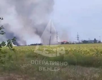 Момент вчерашнего удара по ликёро-водочному заводу "Хортица" в Запорожье