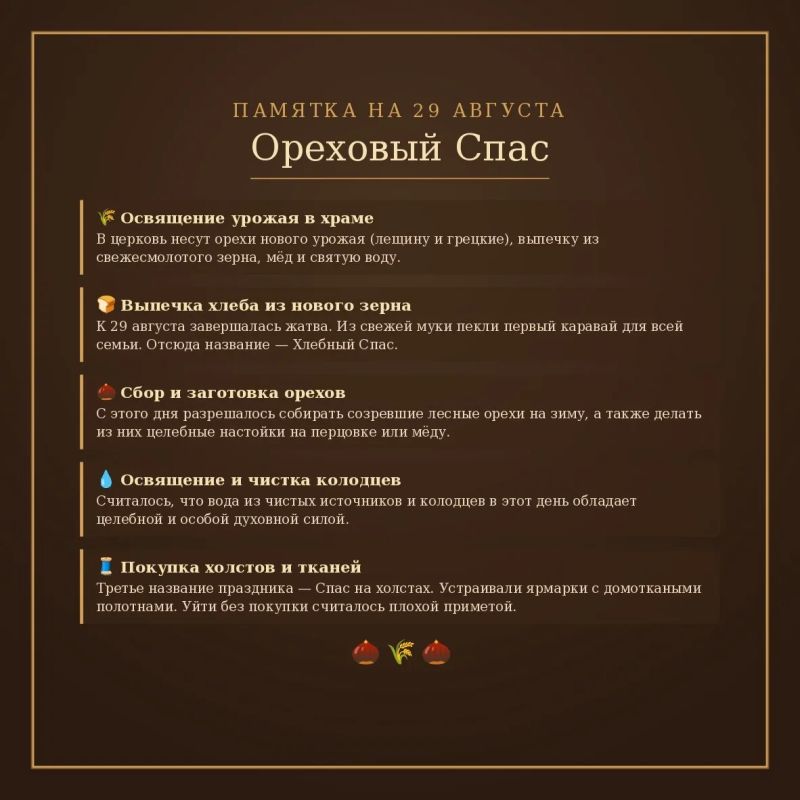 29 августа — Ореховый Спас! 29 августа — Ореховый Спас!