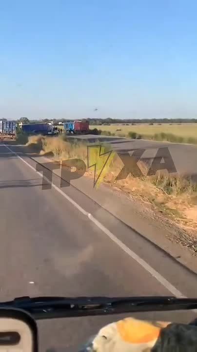 Стоянка фур в Одесской области, по которой ночью прилетало
