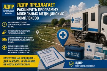 ЛДПР предлагает расширить программу мобильных медицинских комплексов