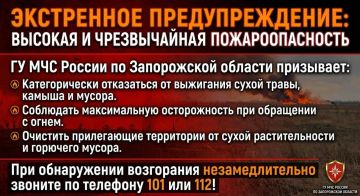 ЭКСТРЕННОЕ ПРЕДУПРЕЖДЕНИЕ: ВЫСОКАЯ И ЧРЕЗВЫЧАЙНАЯ ПОЖАРООПАСНОСТЬ