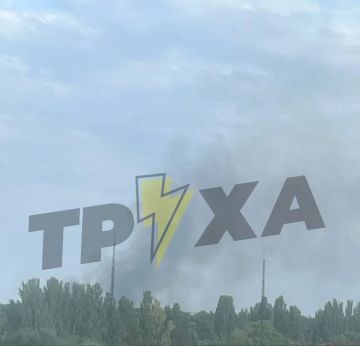 В южной части оккупированного Запорожья начался пожар