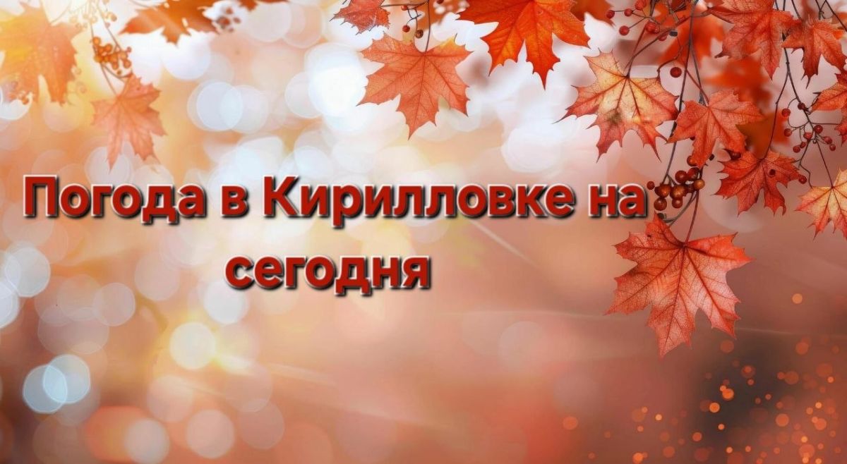 ПРОГНОЗ ПОГОДЫ НА СЕГОДНЯ. В Кирилловском сельском поселении сегодня, 06 сентября, ожидается: Днём -- +26С