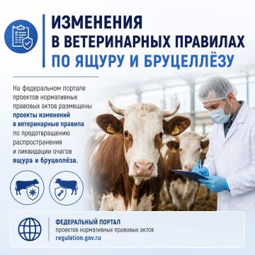Изменения в ветеринарных правилах по ящуру и бруцеллёзу