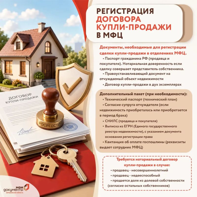 Регистрация договора купли-продажи в МФЦ