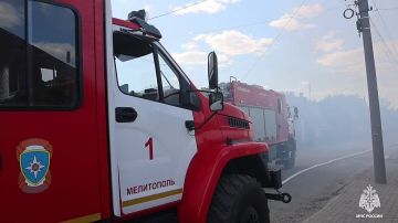 Кровля частного дома загорелась в Мелитополе в результате атаки БПЛА