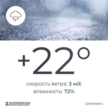 Пасмурная погода, местами дождь ожидается в Запорожской области в понедельник, 14 сентября
