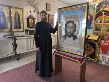 Свято-Георгиевский храм пополнился новой иконой — самым древним из канонических изображений Христа