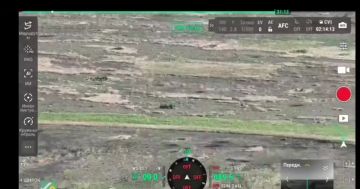 Сбитие "Бабы-Яги" ВСУ нашими операторами FPV дронов на одном из участком фронта