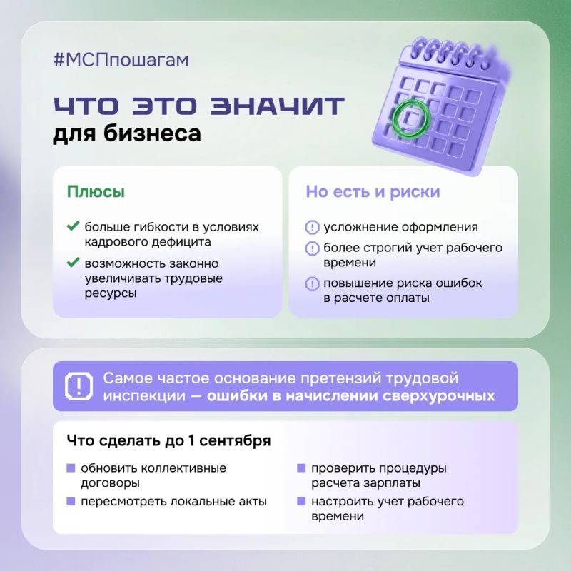 Напоминаем 1 сентября 2026 года правила сверхурочной работы изменились Напоминаем 1 сентября 2026 года правила сверхурочной работы изменились
