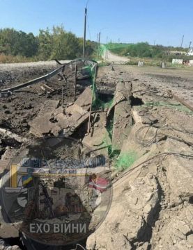 ВКС России ударили по мосту в районе Камышевахи в Запорожской области