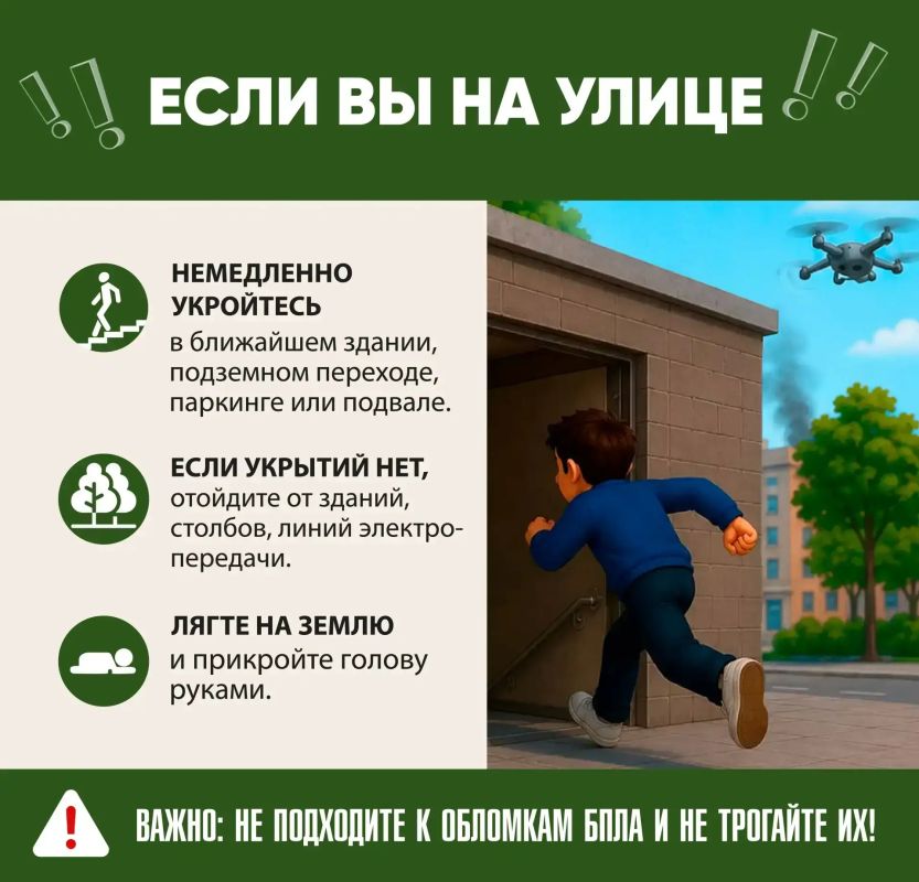 Правила поведения при атаке БПЛА Правила поведения при атаке БПЛА