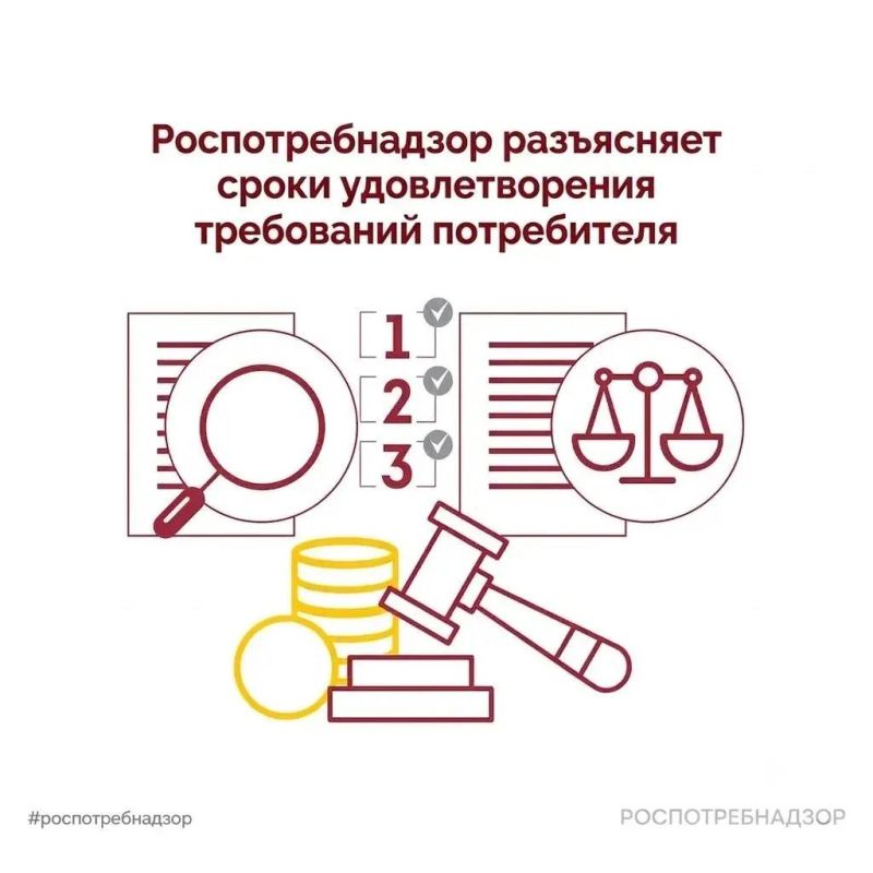 Сроки удовлетворения требований потребителя