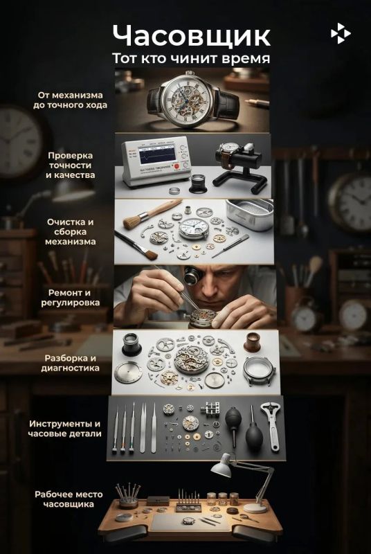 Профессия часовщика — это сочетание технических знаний, высокой точности, внимательности и аккуратности Профессия часовщика — это сочетание технических знаний, высокой точности, внимательности и аккуратности