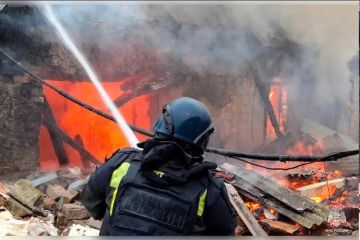 Дрон ВСУ поджег частный дом в Васильевском округе