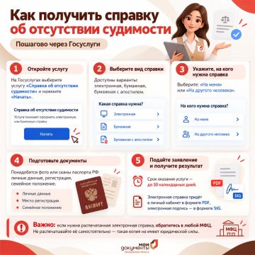 Справка об отсутствии судимости: как получить через Госуслуги и МФЦ