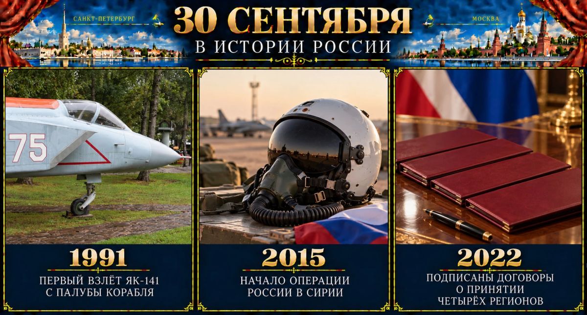30 сентября в истории России 30 сентября в истории России