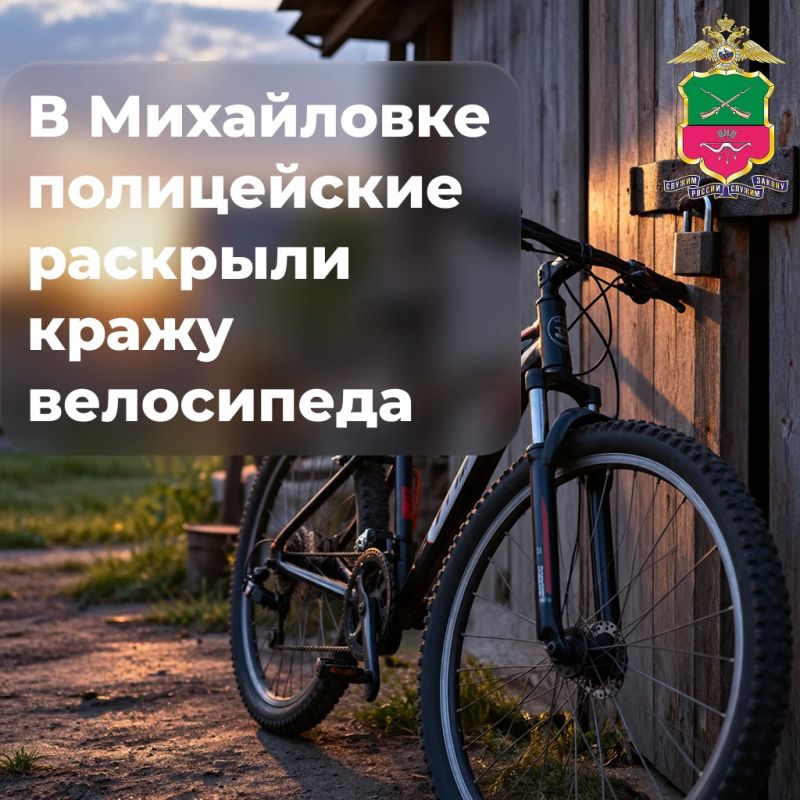 В Михайловке полицейские раскрыли кражу велосипеда