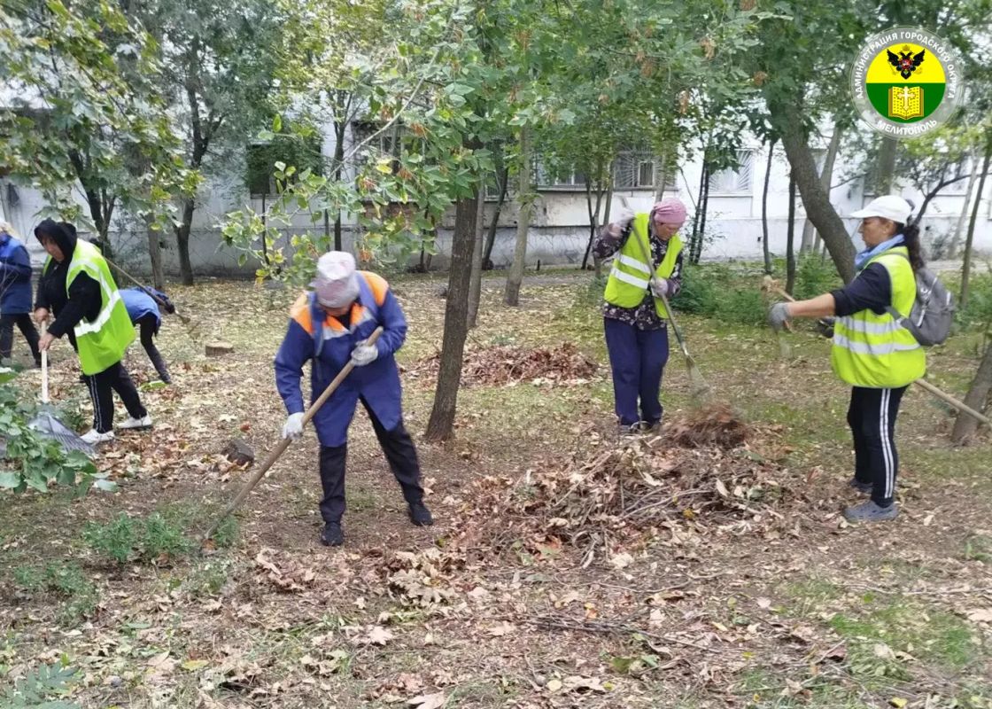 В Мелитополе продолжаются работы по благоустройству общественных территорий