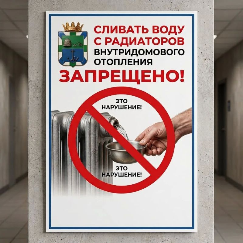 Сливать воду из сетей теплоснабжения ЗАПРЕЩЕНО!!!
