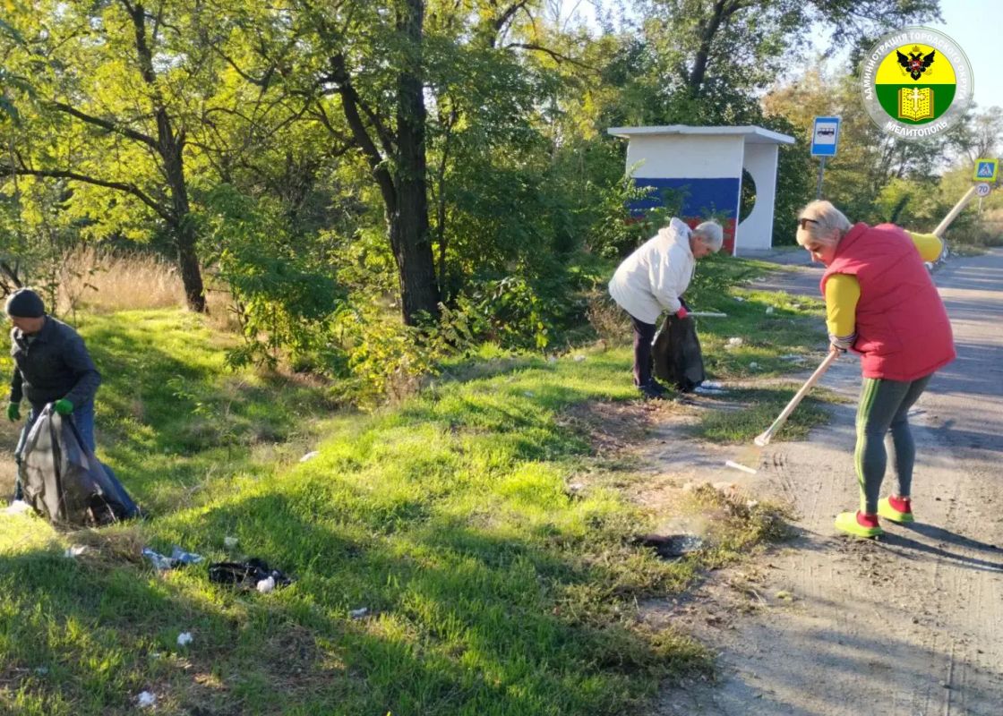 В городском округе Мелитополь продолжаются работы по благоустройству территорий