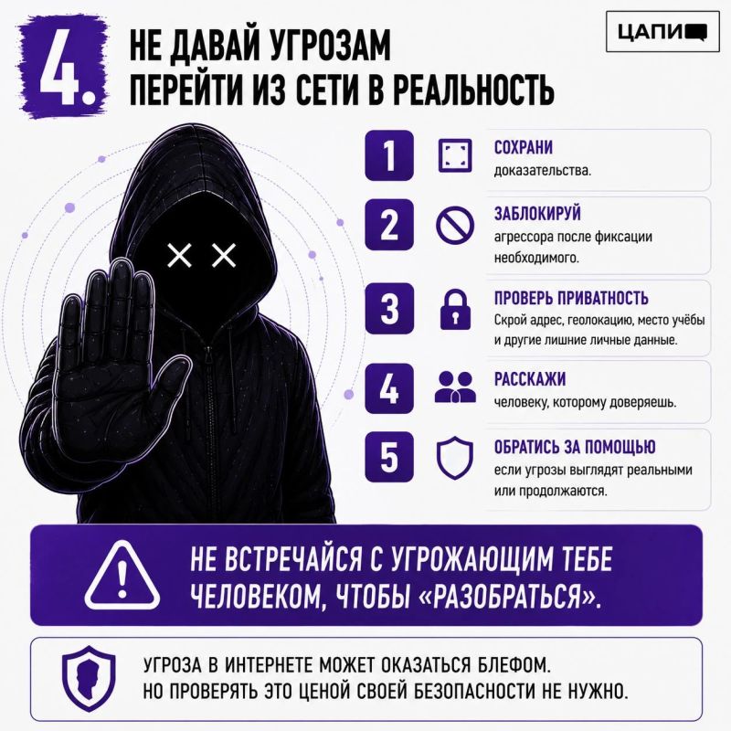 Угрозы в интернете — не повод для молчания! Угрозы в интернете — не повод для молчания!