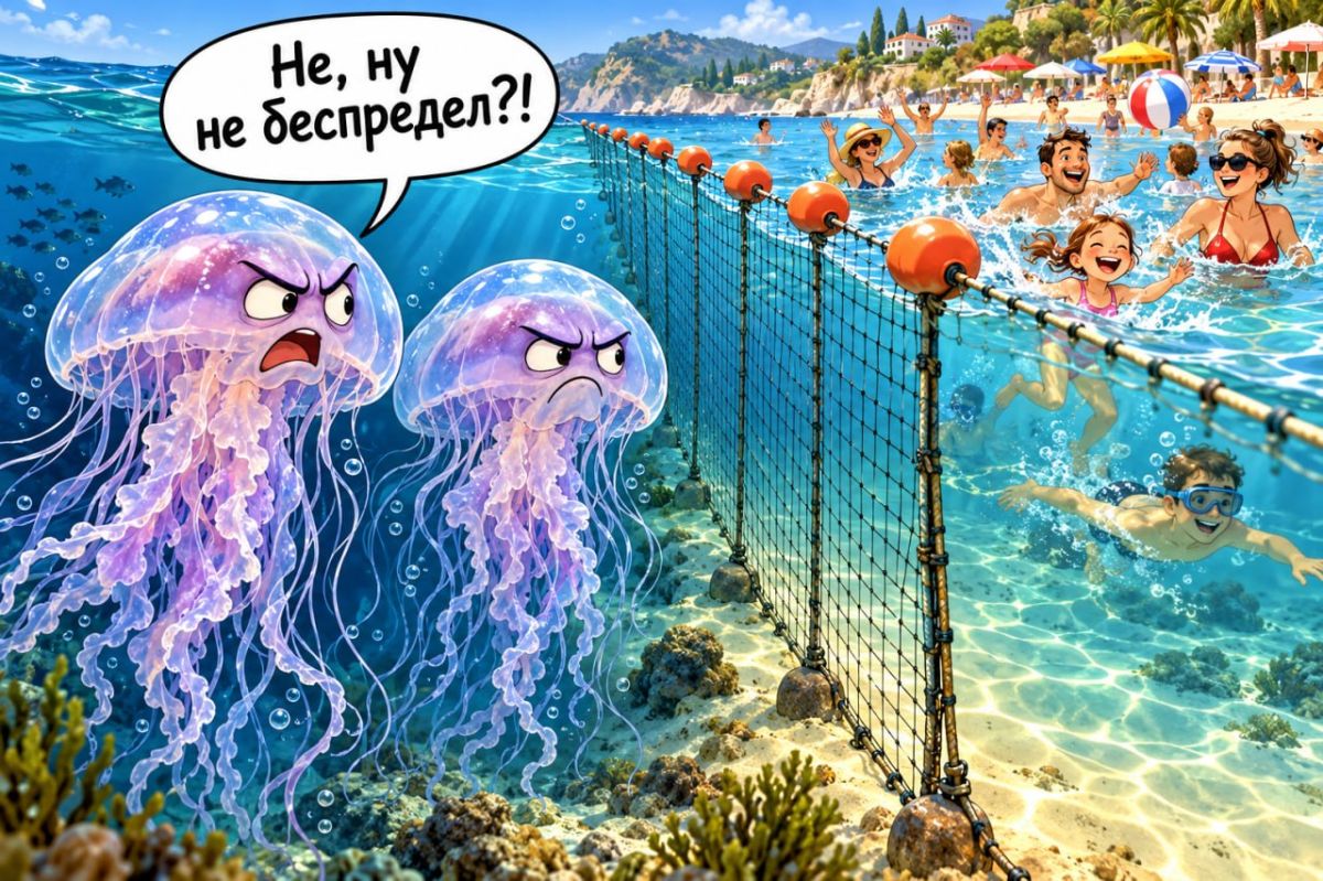 Противомедузные сети в Азовском море: защита работает