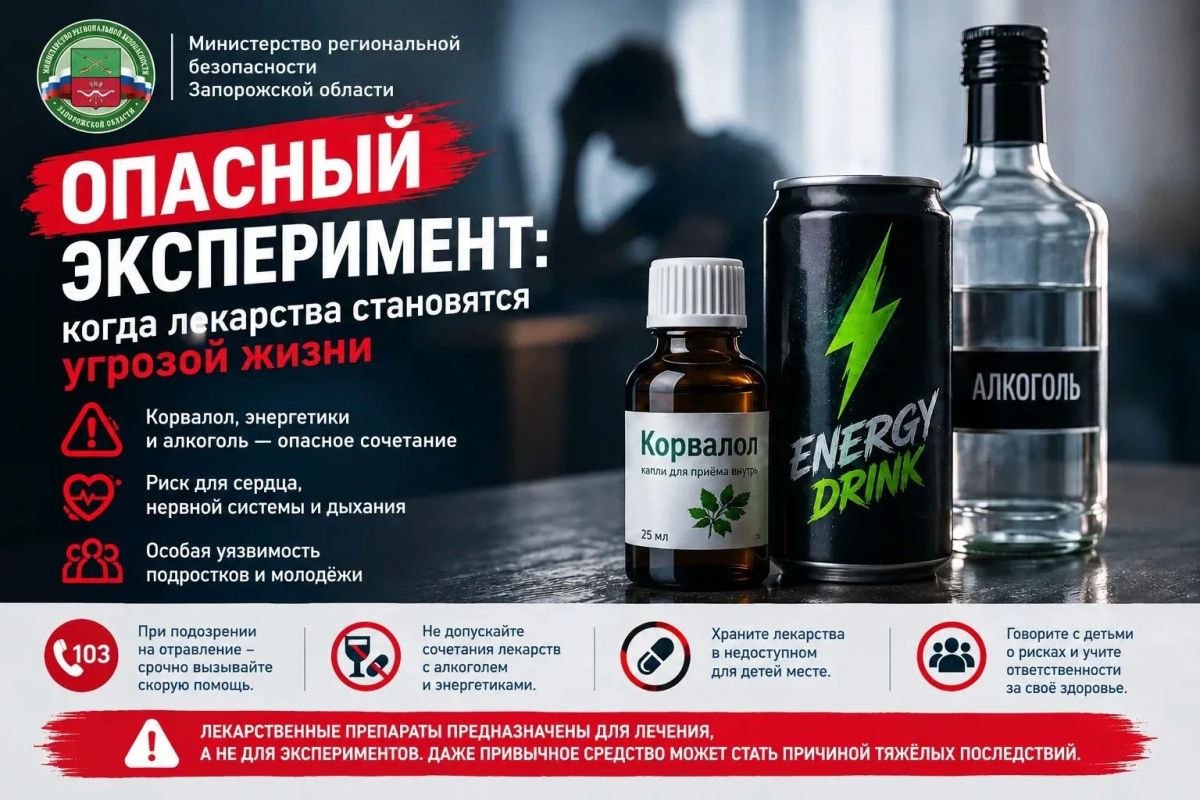 Корвалол с энергетиками: опасный эксперимент, который может стоить жизни