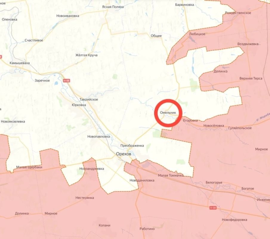 Российские военные освободили большой и важный населенный пункт Омельник севернее Орехова Запорожской области, сообщает Минобороны РФ