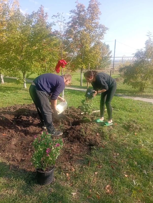 Парк в селе Нововасильевка преображается благодаря общим усилиям Парк в селе Нововасильевка преображается благодаря общим усилиям