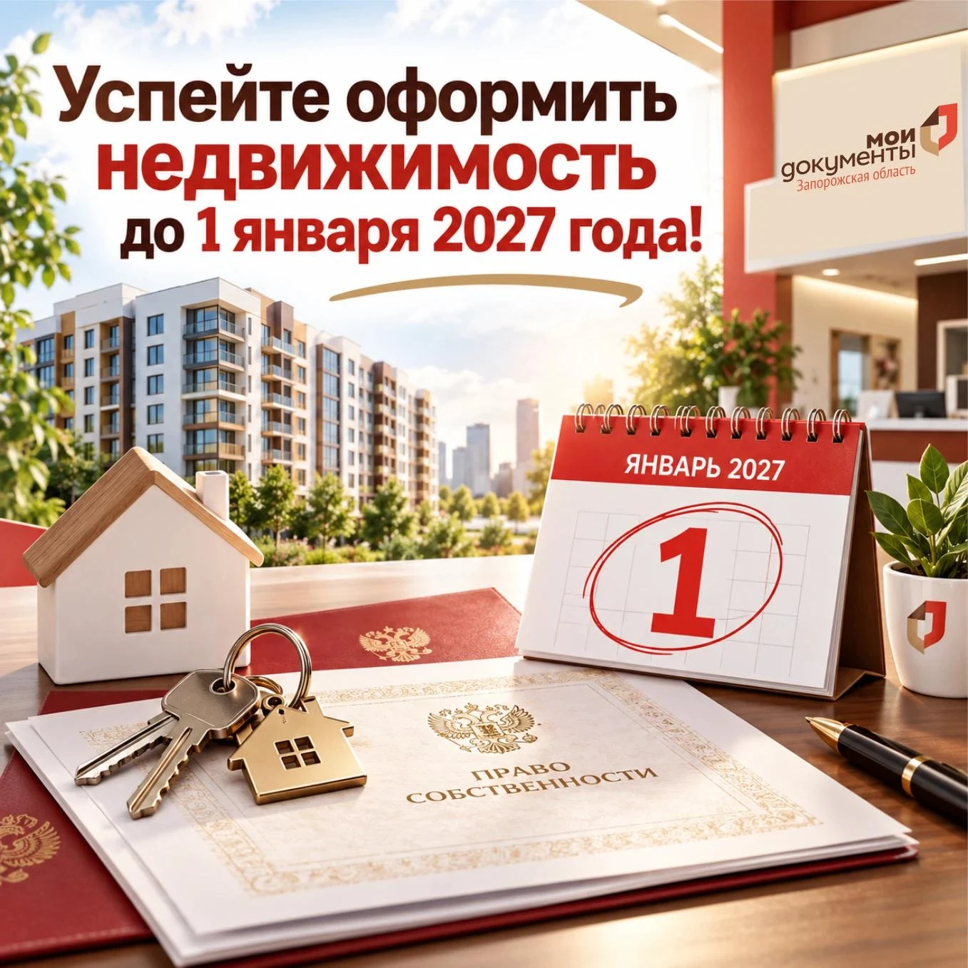 Успейте оформить недвижимость до 1 января 2027 года!